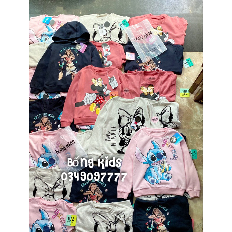 Áo Nỉ Bé Gái Hoạt Hình DN