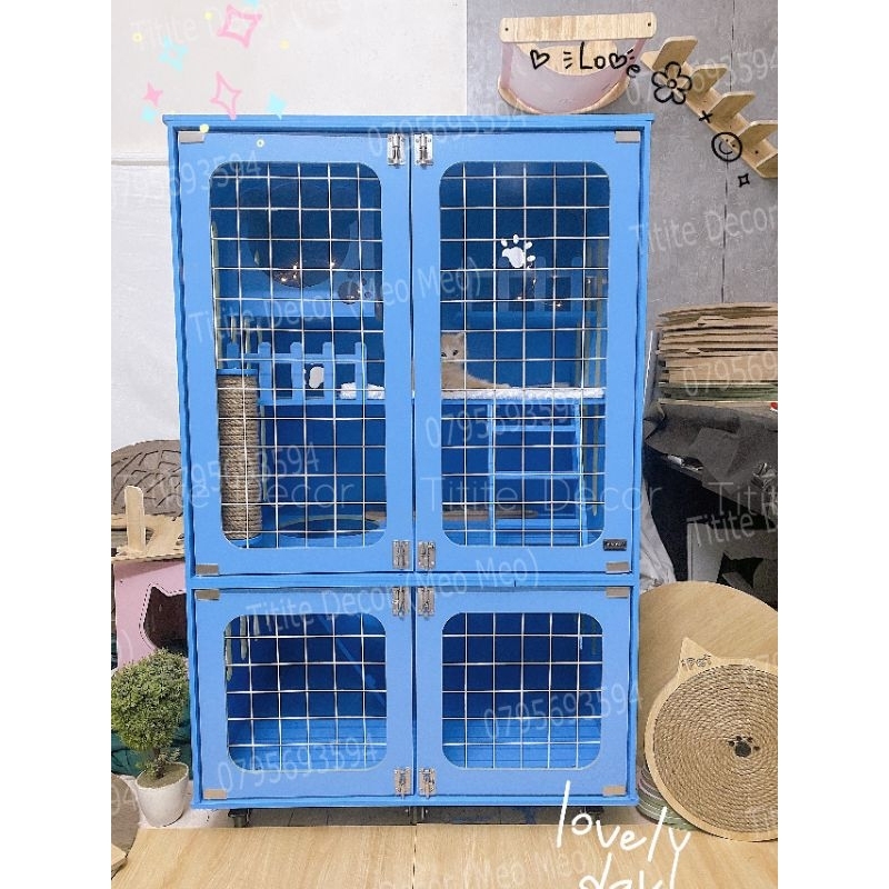 Nhà gỗ cao cấp , xinh xắn cho mèo rộng rãi thoải mái