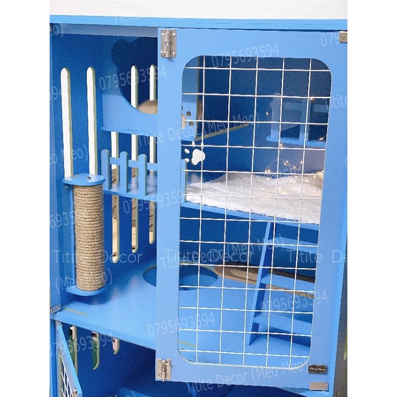 Nhà gỗ cao cấp , xinh xắn cho mèo rộng rãi thoải mái
