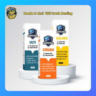 Combo 3 chai Ulti - Crush - Healing dưỡng cá, nấm, túm lắc, thối vây, sổ giun sán, ký sinh trùng