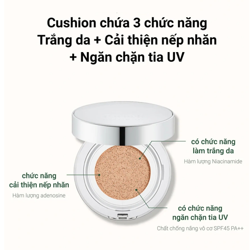 Phấn nước serum che phủ căng bóng dành cho da nhạy cảm SPF45 PA++