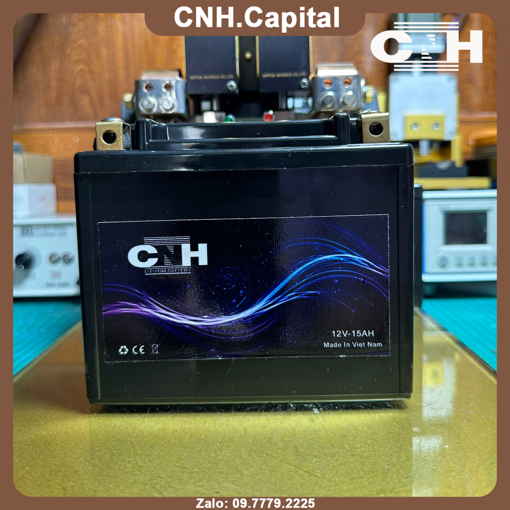 Bình ắc quy Lithium 12V - 15Ah + siêu tụ. Chuyên dùng cho xe moto PKL