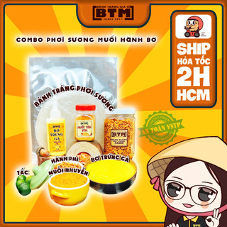 Combo btps muối hành bơ set 850gr chuẩn vị kinh điển - bánh tráng btm