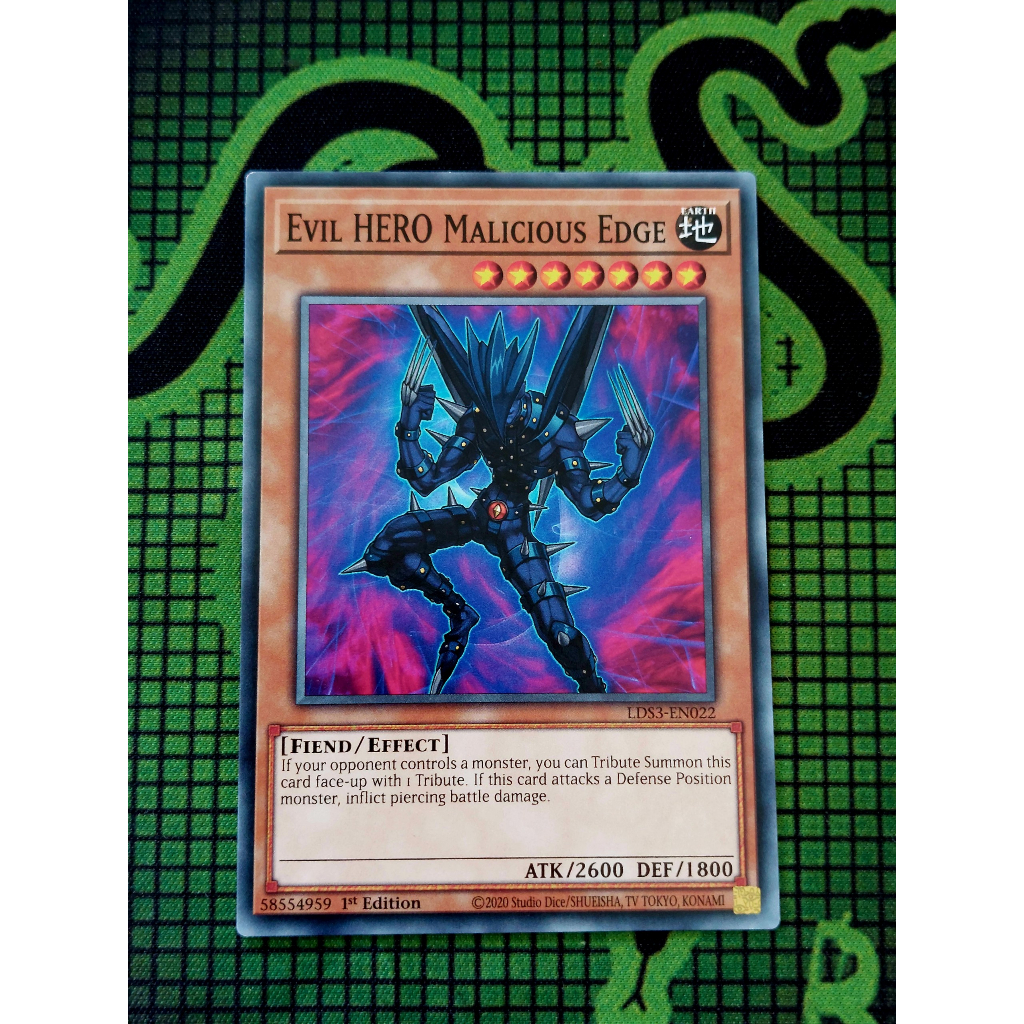 Thẻ Bài Mint90 Yugioh Monster Evil HERO Malicious Edge