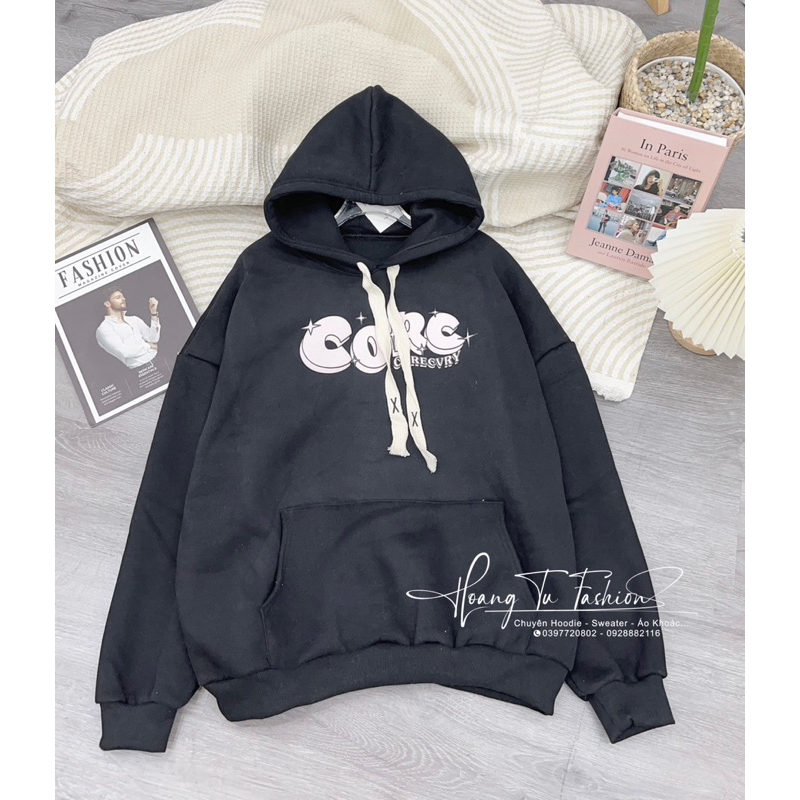 Áo hoodie nỉ tàu hình in co  M681