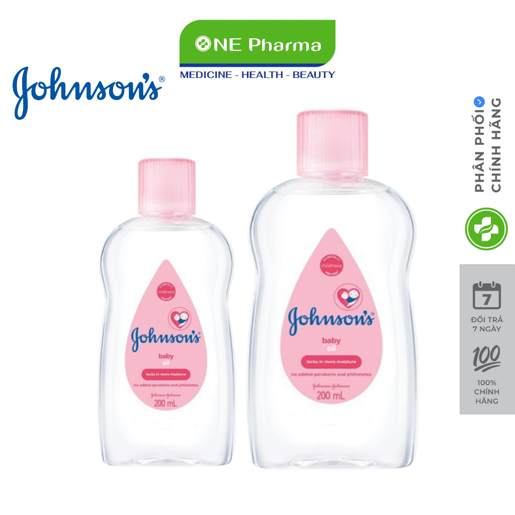 [Mã SGBAU30K giảm đến 30K đơn 99K] Dầu mát xa dưỡng ẩm Johnson's baby oil pink 200ml