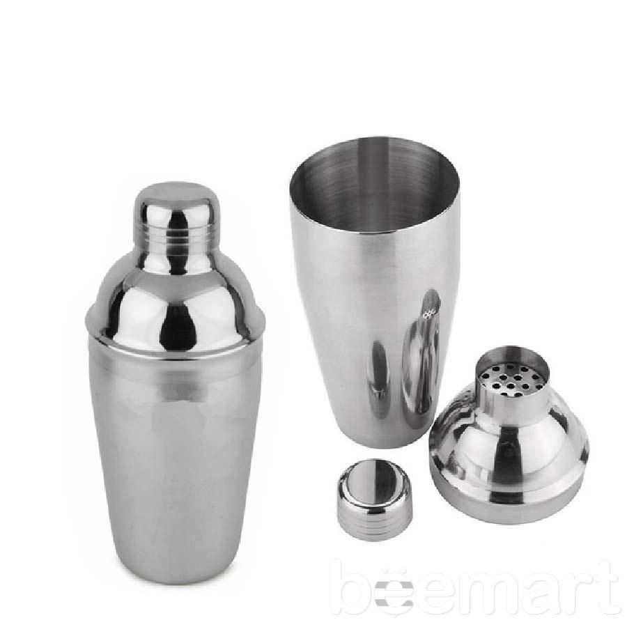 Bình pha chế trà sữa, cà phê, bằng inox cao cấp Cocktail Shaker - 4 size tiện lợi