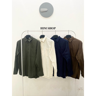 Sơ mi Uni chui đầu vải flannel chính hãng