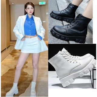 [ĐẸP ĐỘC] Giày bốt cột dây nữ, chunky boots, boot combat nữ đế thô 5 phân boot ulzzang cao cấp S030