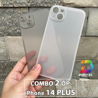 Combo 2 ốp lưng trong nhám unibody cho iphone 14 plus siêu mỏng
