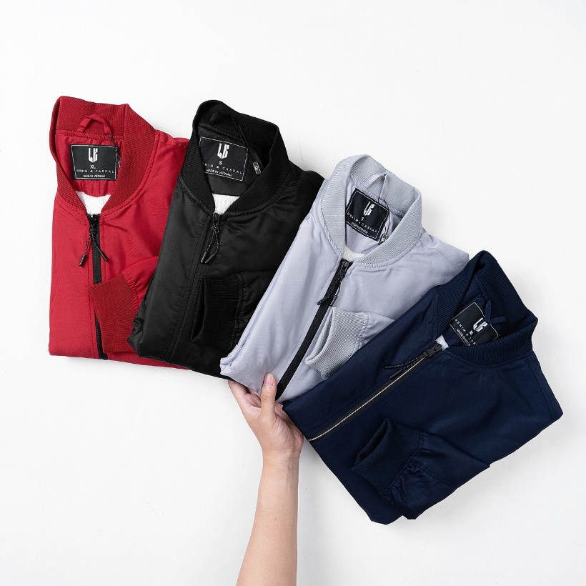 Bomber Lót Lông LK DENIM - Bomber Lót Lông Cừu, bo dệt đồng bộ