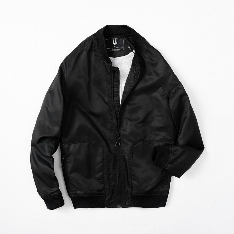 Bomber Lót Lông LK DENIM - Bomber Lót Lông Cừu, bo dệt đồng bộ