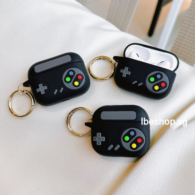 Ốp Bảo Vệ Tai Nghe Case Airpods 3 Pro Pro 2 2022 Tay Cầm Máy Game Retro Kèm Móc Khóa Cao Cấp Chất Liệu Silicone