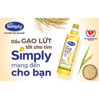 Dầu ăn simply gạo lứt 1 lít