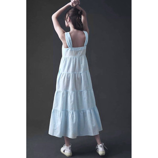 Váy maxi ráp tầng xuất dư xịn