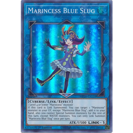 Thẻ Bài Yugioh Tiếng Anh: Marincess Blue Slug - MP20-EN118 - Super Rare 1st Edition