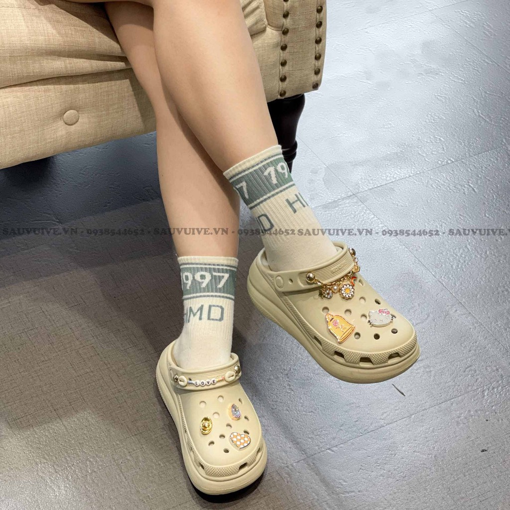 Dép Crocs_ Bản Chunky Hot trend 2023 Full Box Bill