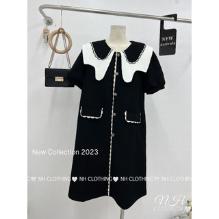 Váy cổ phối viền ren sm