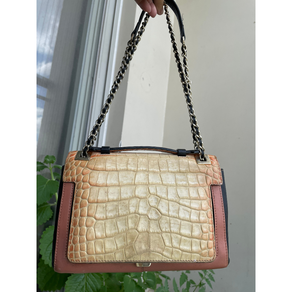 Lc21 Túi si quai xách đeo chéo da thật hiệu Dissona