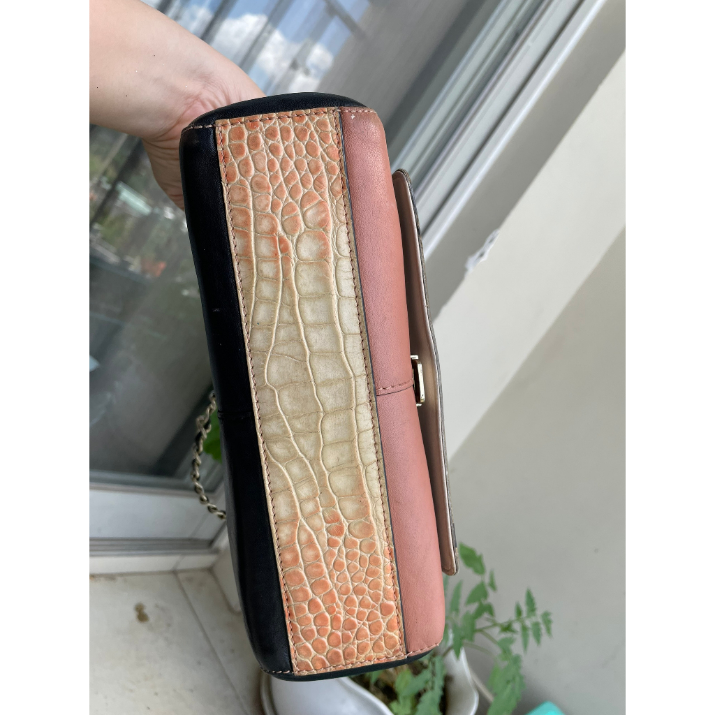 Lc21 Túi si quai xách đeo chéo da thật hiệu Dissona