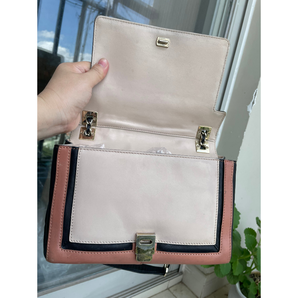 Lc21 Túi si quai xách đeo chéo da thật hiệu Dissona