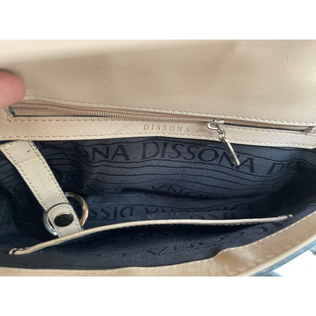 Lc21 Túi si quai xách đeo chéo da thật hiệu Dissona