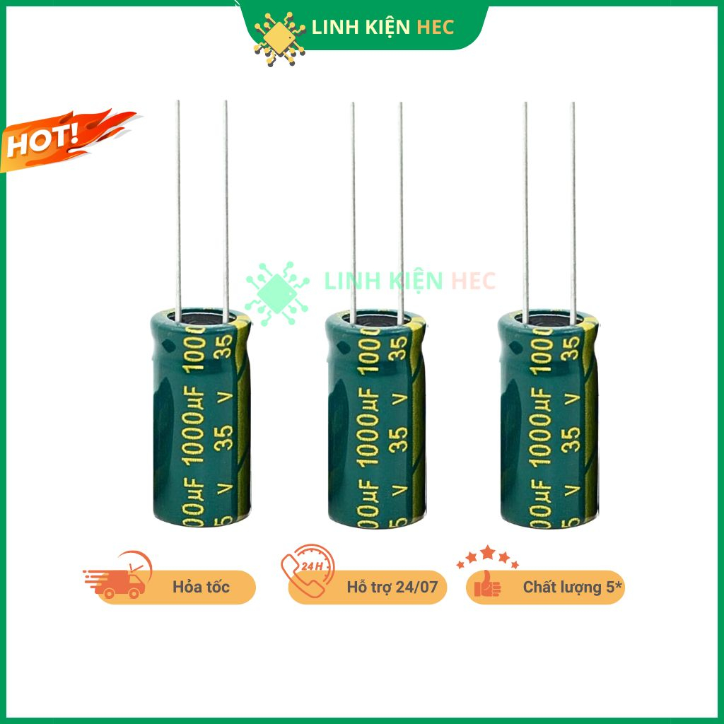 Tụ hóa 35V 100uF - 10000uF JCCON tần số cao linh kiện hec