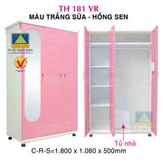 Tủ sắt quần áo lắp ráp Trung Hưng – TSLR18