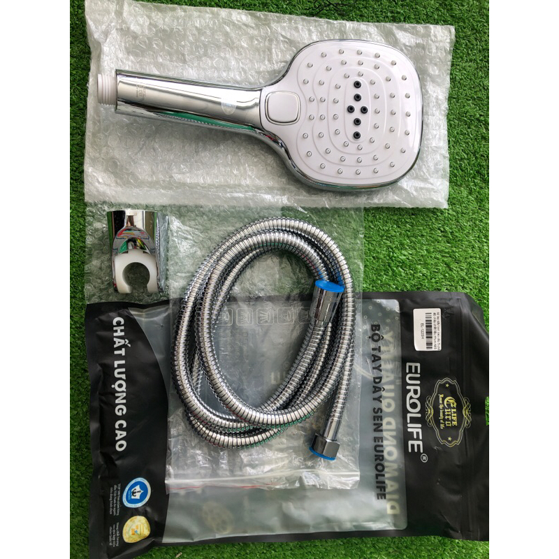 Bộ tay dây sen Eurolife 5 chức năng, nhựa ABS