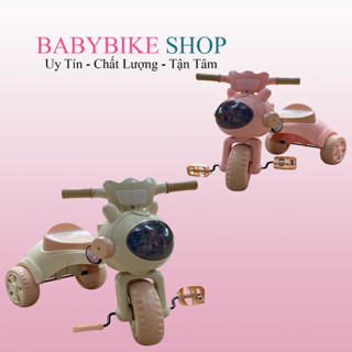  Xe đạp ba bánh cho bé phi hành gia Xe chòi chân trẻ em hơn 18 tháng - 4 tuổi có nhạc và đèn cốp đựng đồ.n 