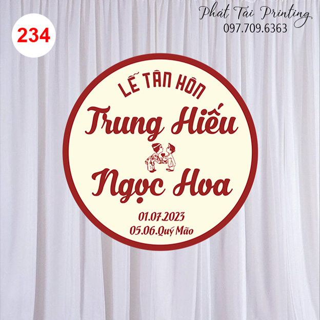 MS 234 - Bảng Gia Tiên, Backdrop trang trí đám cưới