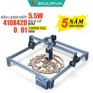 🔥Bảo hành 5 năm🔥máy khắc laser SCULPFUN S9/S10/icube Có thể khắc gỗ, acrylic,da,thép không gỉ, Máy cắt Laser 410*420mm