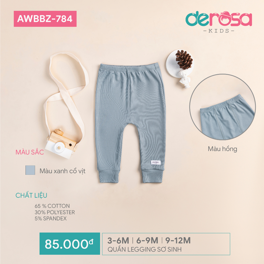 Quần sơ sinh bé trai DEROSA KIDS cho bé từ 3 đến 36 tháng AWBBZ784