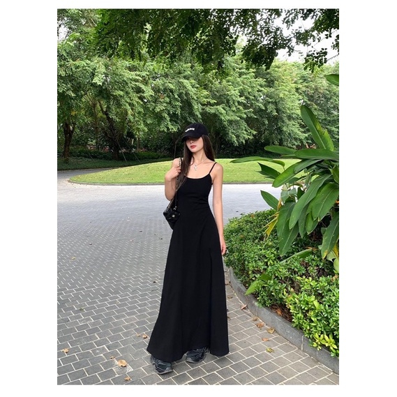 Đầm Maxi Nữ Hai Dây,Váy 2 dây Dáng Dài 2 Màu Thun Tăm Lạnh Cực Tôn Dáng SV834 HOASUMO