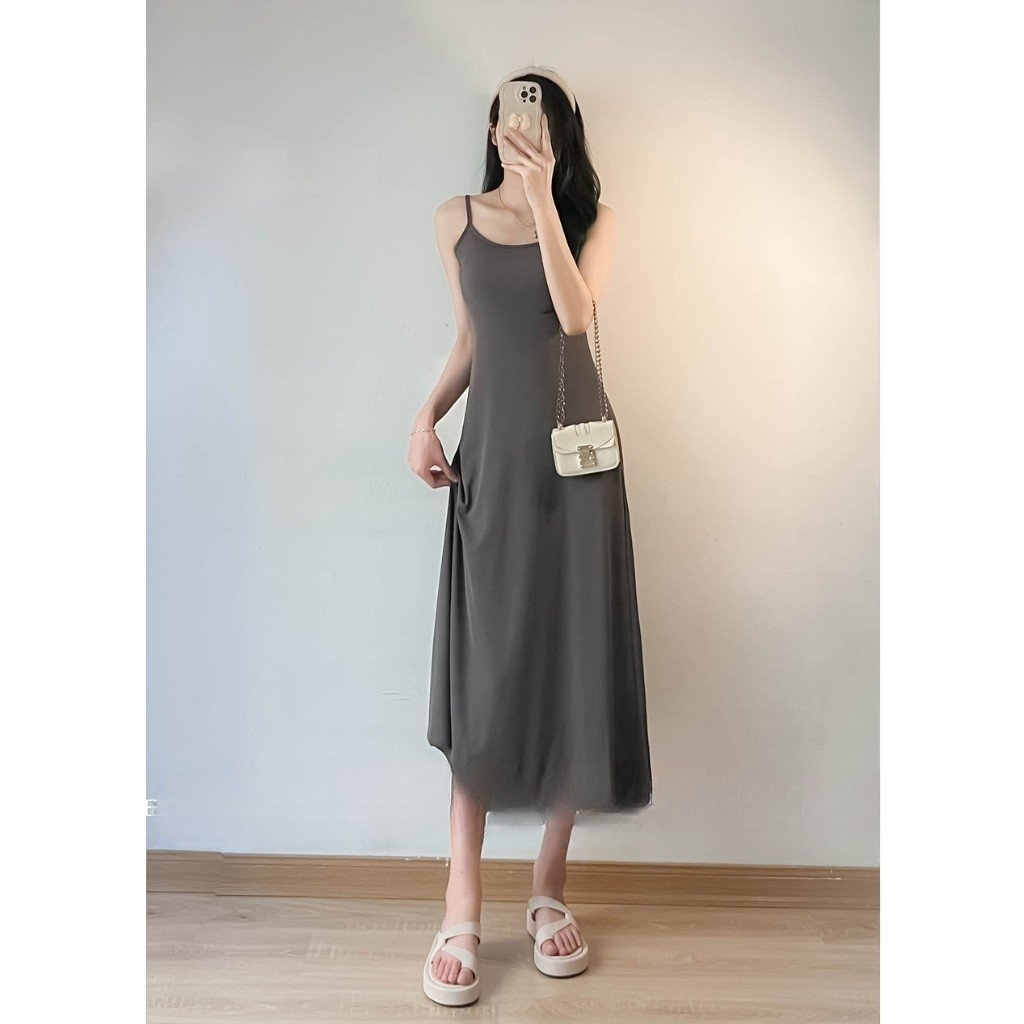 Đầm Maxi Nữ Hai Dây,Váy 2 dây Dáng Dài 2 Màu Thun Tăm Lạnh Cực Tôn Dáng SV834 HOASUMO