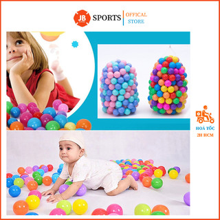 Set 10 quả bóng nhựa mềm thả nhà banh cho bé, banh nhựa đẹp màu sắc