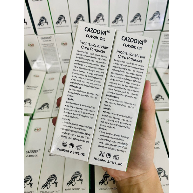 Tinh dầu dưỡng tóc CAZOOVA Classic Oil 60ml CHÍNH HÃNG chiết xuất từ hạt Macca!!!!