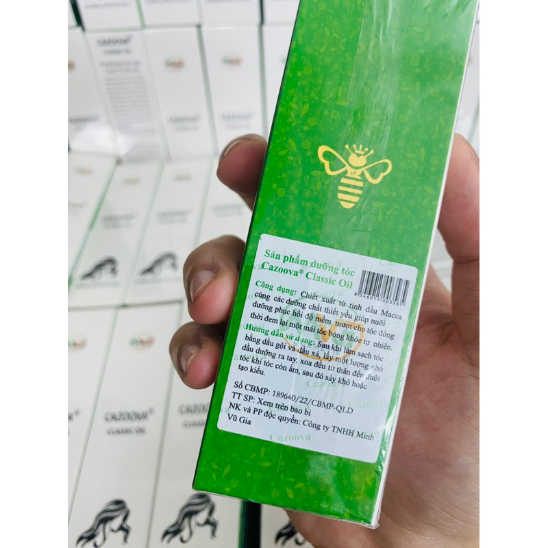 Tinh dầu dưỡng tóc CAZOOVA Classic Oil 60ml CHÍNH HÃNG chiết xuất từ hạt Macca!!!!