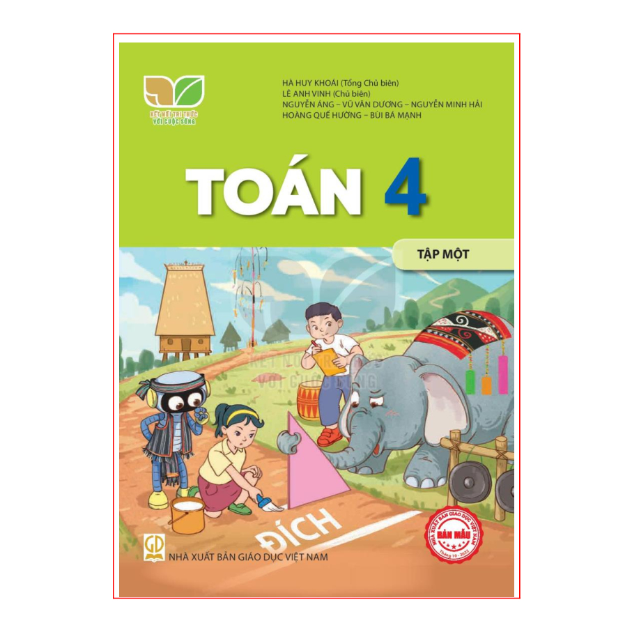 Sách - Toán Lớp 4 Tập 1 - Kết nối Kèm 1 tờ Thời Khóa Biểu
