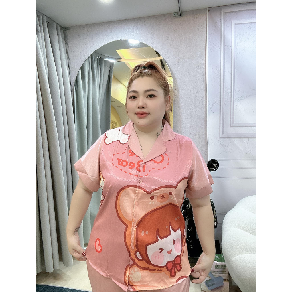BỘ pizama bigsize LỤA XƯỚC ÁNH KIM