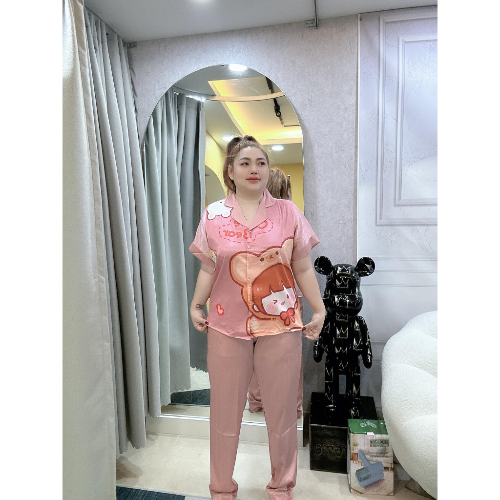 BỘ pizama bigsize LỤA XƯỚC ÁNH KIM