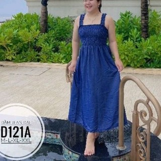 [Hình thật] Đầm jean big size dài từ 60kg-90kg (bigsize, to, lớn, béo, mập, size lớn, bự)