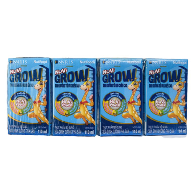 Thùng sữa bột pha sẵn Nutifood Nuvi Grow 110ml