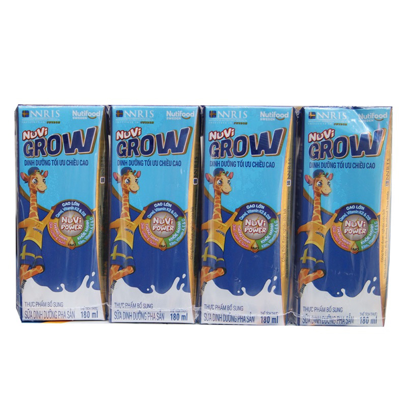 Thùng sữa pha sẵn NutiFood Nuvi Grow 180ml