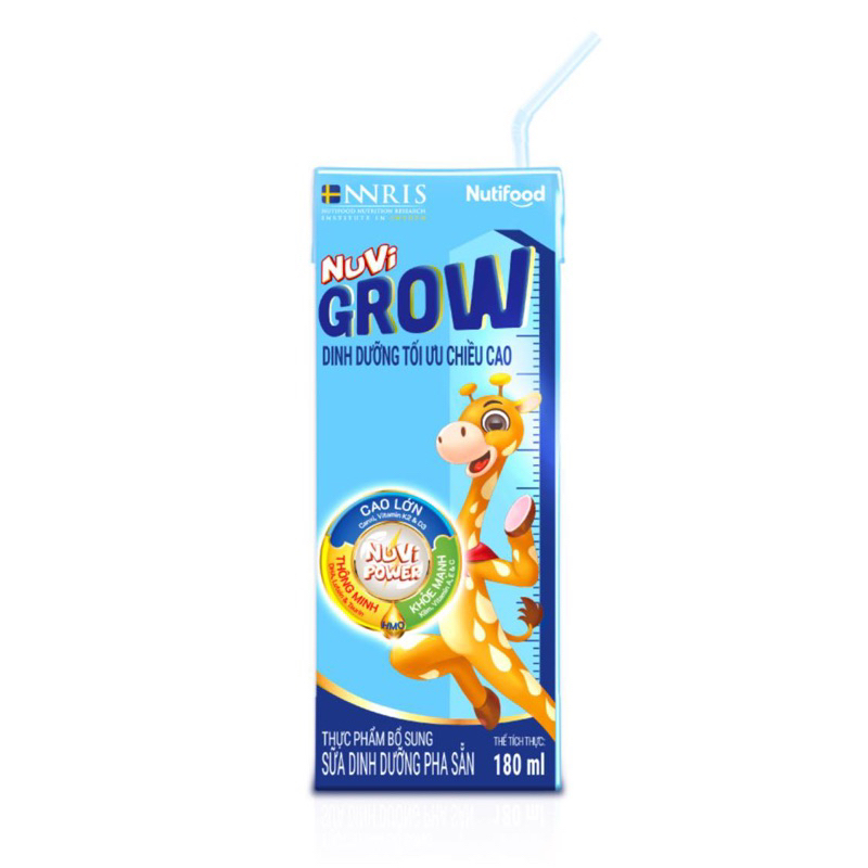 Thùng sữa pha sẵn NutiFood Nuvi Grow 180ml