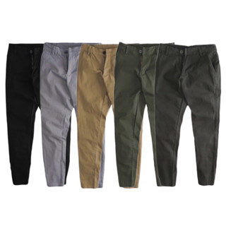 (Minisize và Bigsize) Quần Kaki Dài Nam Ống Suông Vải Dày Dặn Co Giãn dưới 130kg