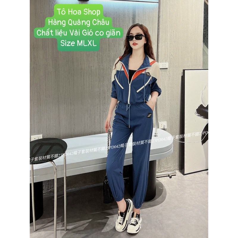 Bộ ngủ nữ.sét thể thao có mũ kéo khoá.đồ mặc nhà thu đông chất vải gió mềm.hàng quảng châu cao cấp,tohoa_shop.Size MLXL