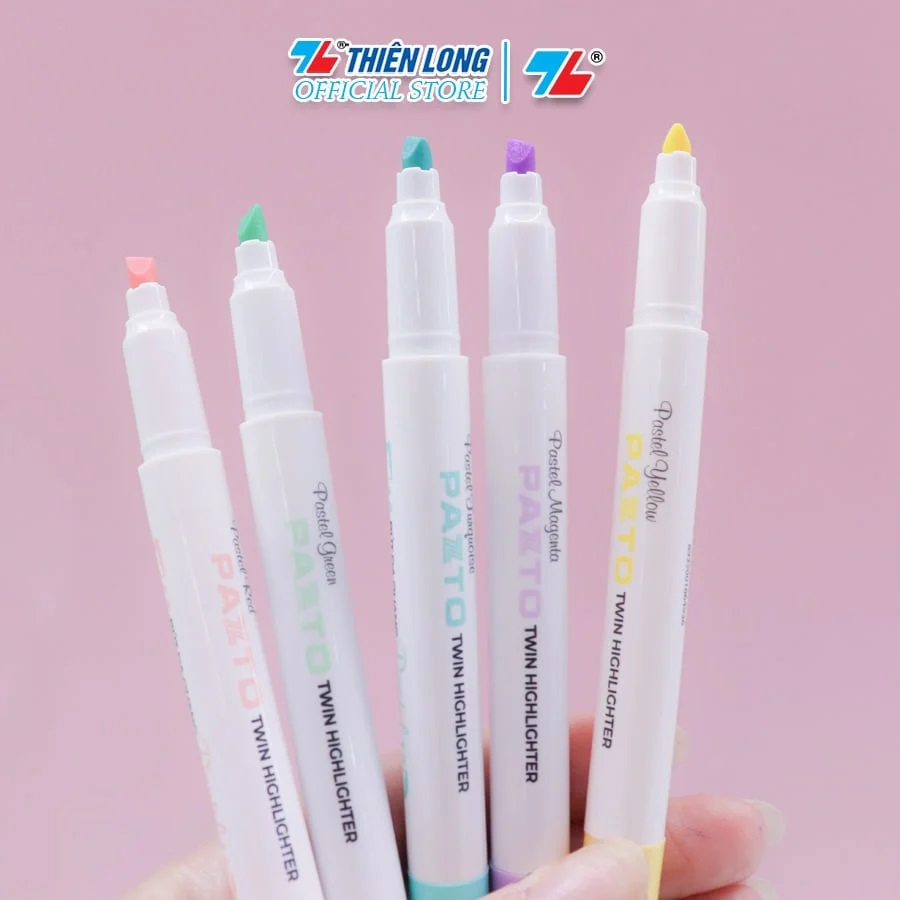 Bút dạ quang màu Pastel Thiên Long Pazto HL-016-KM