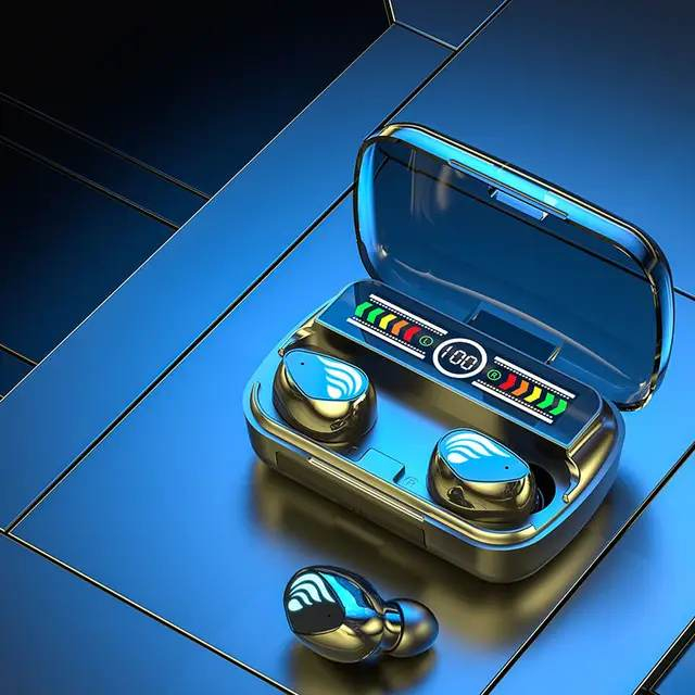 Tai nghe không dây M27 cảm ứng, âm thanh vòm 9D, bass cực hay, pin 7H, kiêm sạc dự phòng