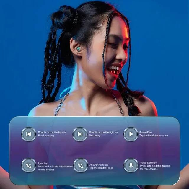 Tai nghe không dây M27 cảm ứng, âm thanh vòm 9D, bass cực hay, pin 7H, kiêm sạc dự phòng